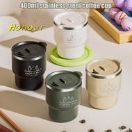 [Honour-t] 400ML Thermal Cup 304 Stainless Steel Double Layer Insulated Water Cup Office Milk Coffee