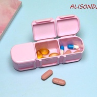ALISONDZ Pill Box Waterproof Mini Medicine Organizer Storage Container Cut Compartment Medicine Pill Box