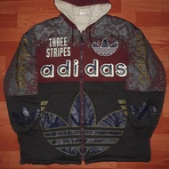 Vintage 90's adidas trifoil big logo zipp hoodie