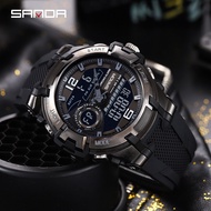 {Aishang watch industry}SANDA แบรนด์ชั้นนำนาฬิกาข้อมือชายนาฬิกากีฬาสำหรับผู้ชายนาฬิกาทหารนาฬิกาข้อมือกลางแจ้ง5ATM กันน้ำชั่วโมง