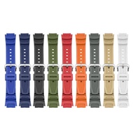 Rubber Strap for Casio AE-1200WH AQ-S810W MRW-200H Stainless Steel Buckle 18mm Replacement Band Casi