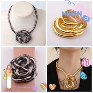 MIHAN Flexible Choker, Gold Color Alloy Bendable Snake Necklace, Twistable Silver Color Punk Bracele
