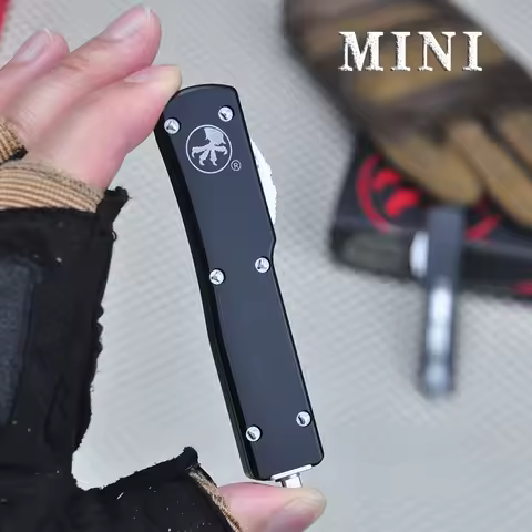 Micro OTF Tech Knife Mini UTX-70 UT85 Series D2 Blade Camping Outdoor Self Defense Tactical Gear CNC