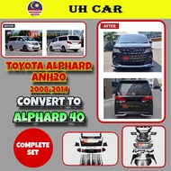 (CONVERT) Toyota Alphard ANH20 2008-2014 Convert To AH40 Bodykit Bumper Fender Bonnet Head Lamp Tail