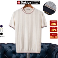Áo Len Dệt Kim Nam SUKIYA Cổ Kẻ Siêu Thoáng Mát BST Mới 2024 AL75
