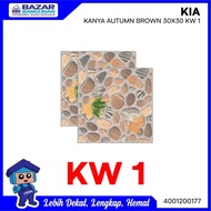 Kia - Keramik Lantai Kamar Mandi Kasar Tile Kanya Autumn Brown 30X30