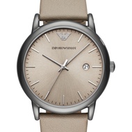 Emporio Armani Men's Taupe Leather Strap Steel Case Watch AR11116