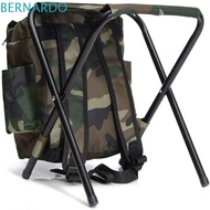 BERNARDO Mountaineering Backpack Chair, Foldable High Load-bearing Mountaineering Bag Chair, Portable Sturdy Large Capacity Wear-resistant Foldable Fishing Stool Traveling
