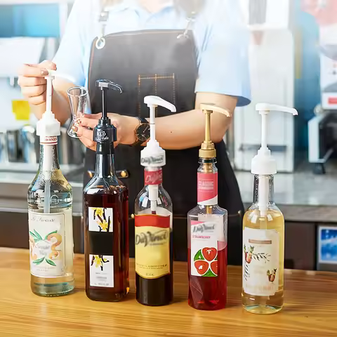 3PCS-kitchen Oyster sauce bottle mouth pressure pump head down sauce artifact device of fuel bottle