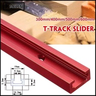 MELEN 1Pcs T-Track, 300-600mm T Slider Fixture Slot Slide T-Slot Track, Slide Guide Rail 19 Type 19x