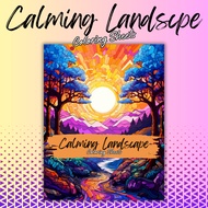 [CS005] ADULT COLORING PAGES - [50 PAGES] [A4 SIZE] Calming Landscape Coloring Pages