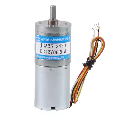Micro DC Brushless Gear Motor 24V 12V Forward and Reverse JGA25-2430 Gear Speed Small Motor with Bra