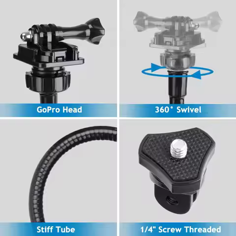 【BRAND NEW】2X Webcam Stand, Upgraded Webcam Mount Stand With Flexible Gooseneck Arm And Clamp, Suit 