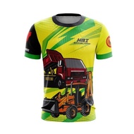 HBI BACKHOE TIPPER Tshirt / Baju Microfiber Jersi / Jersey Sublimation / Tshirt Jersey