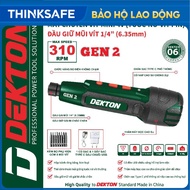 Máy Siết Vít Mini 4V Dekton DK-CV0402 (Gen 2) bản mới 2025. Tua vít điện dekton tặng kèm đầu vít