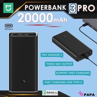 Power Bank ✼Xiaomi MI Mijia Youpin Power Bank Powerbank 3 20000 Mah PRO 45W Type-C In/Output♪
