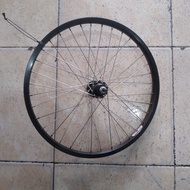 HITAM Rims wheelset 20 genio alloy black 36H 406 mini bmx folding bike