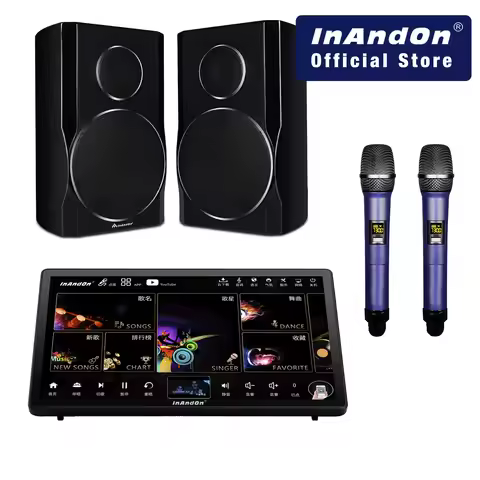 InAndOn KD9MAX 5in1 with Speakers 3TB Hard Drive 15.6" HD Touchscreen 2 Wireless Mics