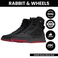 Rabbit & Wheels Rabbit Boots Black Red 100% Authentic