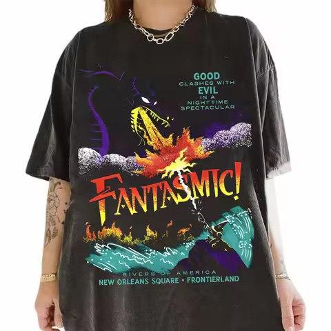 Fantasmic Maleficent Dragon and Sorcerer Mickey Shirt Disney Fantasia T-shirt Magic Kingdom WDW Disn