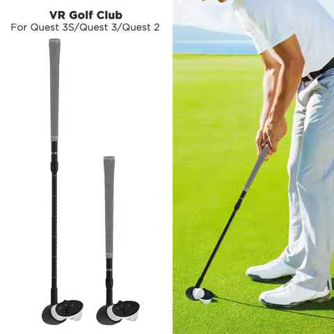 Golf Club Attachment for Meta Quest 3S/Quest 3/Quest 2 VR Handle Controller Tennis Baseball Kayak Ga