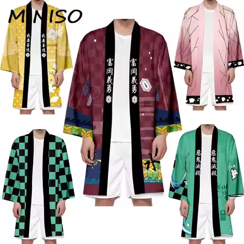 Demon Slayer Cosplay Cloak Tomioka Giyuu Cardigan Long Sleeve Kimono Kochou Kanae Costume Japanese A