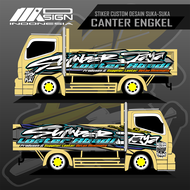STIKER DECAL MOBIL CANTER ENGKEL DESAIN SUKA-SUKA