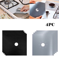 4PCS Reusable Aluminum Gas Foil Stove Burner Protector Cover Liner Clean Mat Pad Hoem Kitchen Stove Protection Pad 0.08m