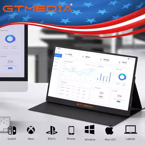 GTMEDIA Notebook Extended Game Display Screen 17.3-Inch 2.5K IPS QHD SRGB High Color Portable Monito