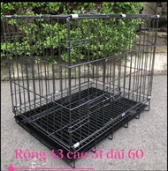 [Gấp Gọn] Chuồng Chó LỚn (đủ size) - Vân Đá sơn tĩnh điện ( kèm khay vệ sinh  bánh xe )- chuồng gà