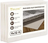 BALEINE Non Slip Rug Pad Rug Gripper for Hardwood Floors, Extra Thick Non Slip Mat Under Carpet (9'x