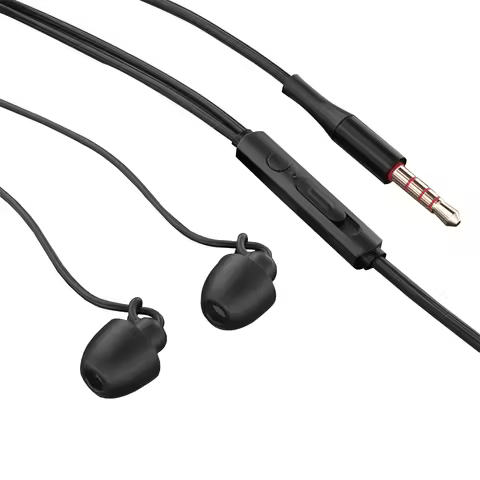 Anti-noise Sleeping Wired Headphone Headsets In-ear Noise Cancelling Earphone for Hotels Living Room