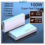 AMGO 3C Certified Powerbank 100W 20000MAH Fast Charging Portable Power Bank CCC Powerbank Powerbanks