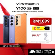 New vivo Y100 5G 8+8GB EXTENDED RAM 256GB ROM + 80W FlashCharge + 120Hz Ultra Vison AMOLED Display +