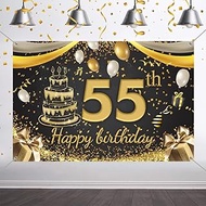 55th Birthday Decoration Background Door Decoration Banner Fabric Sign 55th Birthday Party Welcome S
