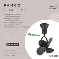 [SG Warranty] Fanco Dual 16" DC Motor Corner Fan with Remote Control - [ETA: end June]