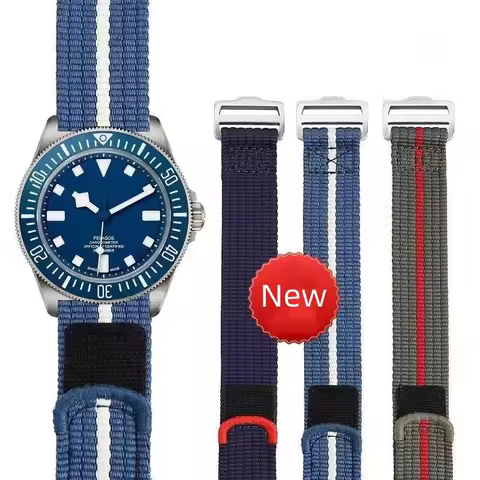 2025 New 20mm 22mm Black Blue Green Velcro nylon watchband Suitable For Tudor Black Bay/Pelagos Watc