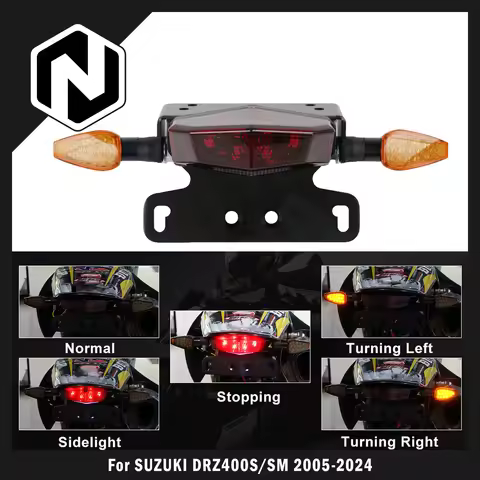 NICECNC For Suzuki DRZ400S 2000-2024 DRZ400SM 2005-2024 DR-Z 400S 400SM 400 S SM Tail Rear Brake LED