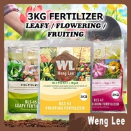 3kg Leafy Fertilizer 45 / Flower Bloom Fertilizer 47 / Fruiting Fertilizer 43 Garden Baja Pokok Bung