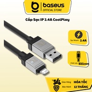 Baseus 2.4A CoolPlay Fast Charging Cable New Technology Silicon Cord USB - A Length 1m 2m For i.P.h.