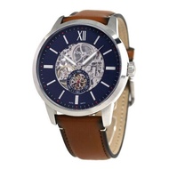 Fossil ME3154 Townsman Automatic Leather Blue Skeleton Dial Analog Men's Watch