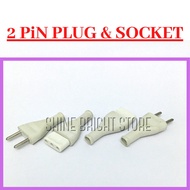 2pin Euro Plug And Socket / 2 PIN NYLON PLUG & SOCKET