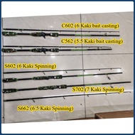 PRO CASTER AWA SHIMA PRO CASTER SPINNING BC BAIT CASTING ROD MURAH BAG GREEN  ARMY GREEN CAMO KOLAM 