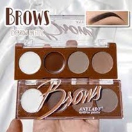4 BROWS PALETTE - Anylady Eyebrow Palette Eye Brow Powder Eyebrow Gel Primer 909