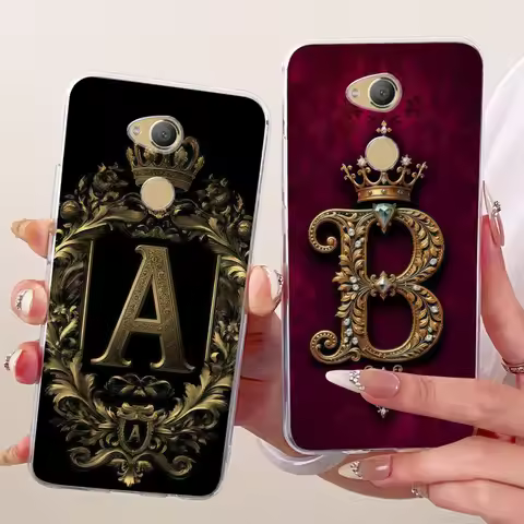 For Sony Xperia XA2 Ultra Case H3213 H4233 Fashion Initial Letters Soft Silicone Couple Cover For So