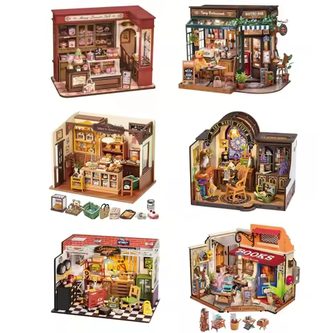 Robotime Rolife Becka's Baking House 3D Puzzle DIY Miniature Dollhouse Kit Amazing Gift for Children
