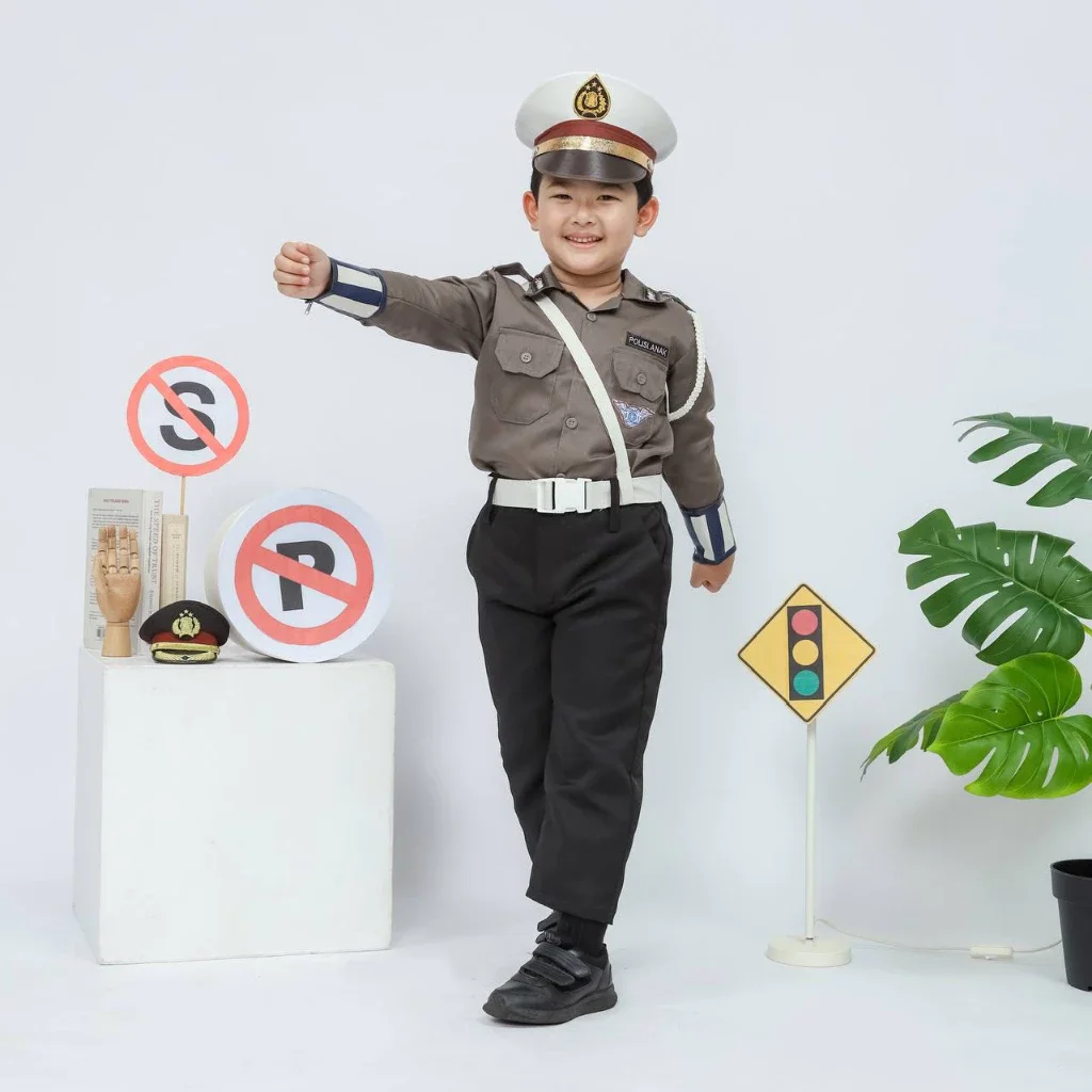 baju anak TK baju anak laki laki seragam polisi anak baju pocil polisi anak baju karnaval anak