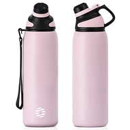 Fjbottle Insulated Water Bottle, Wide Mouth 27oz Vacuum Stainless Steel Thermo Flask, BPA-Free Leak-