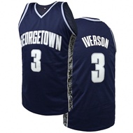 Men's #3 Deep Blue Basketball Jersey, Embroidery Pattern, Loose Breathable Sleeveless V-Neck Tank To