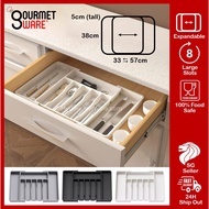 [SG Stock] Expandable Kitchen Drawer Organiser Tray | Cutlery Holder Utensils Organizer | Fork Spoon